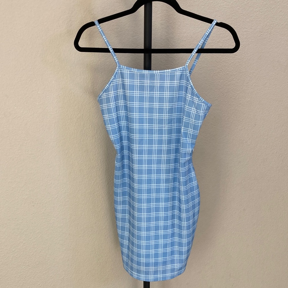 Blue Plaid Women's Dress